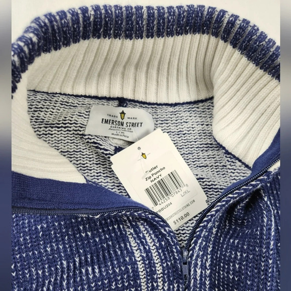 Butler Bulldogs × Emerson Street Zip Up Knit Poncho. Size Large. NWT - Picture 7 of 9